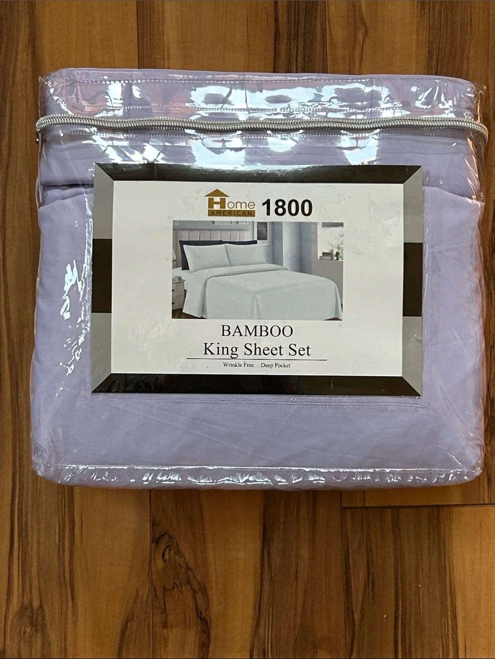 NEW Home American 1800 Series 6 Piece Bamboo King Sheet Set - Light Lavender